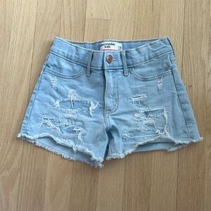 Abercrombie girls high rise jean shorts, size 7/8